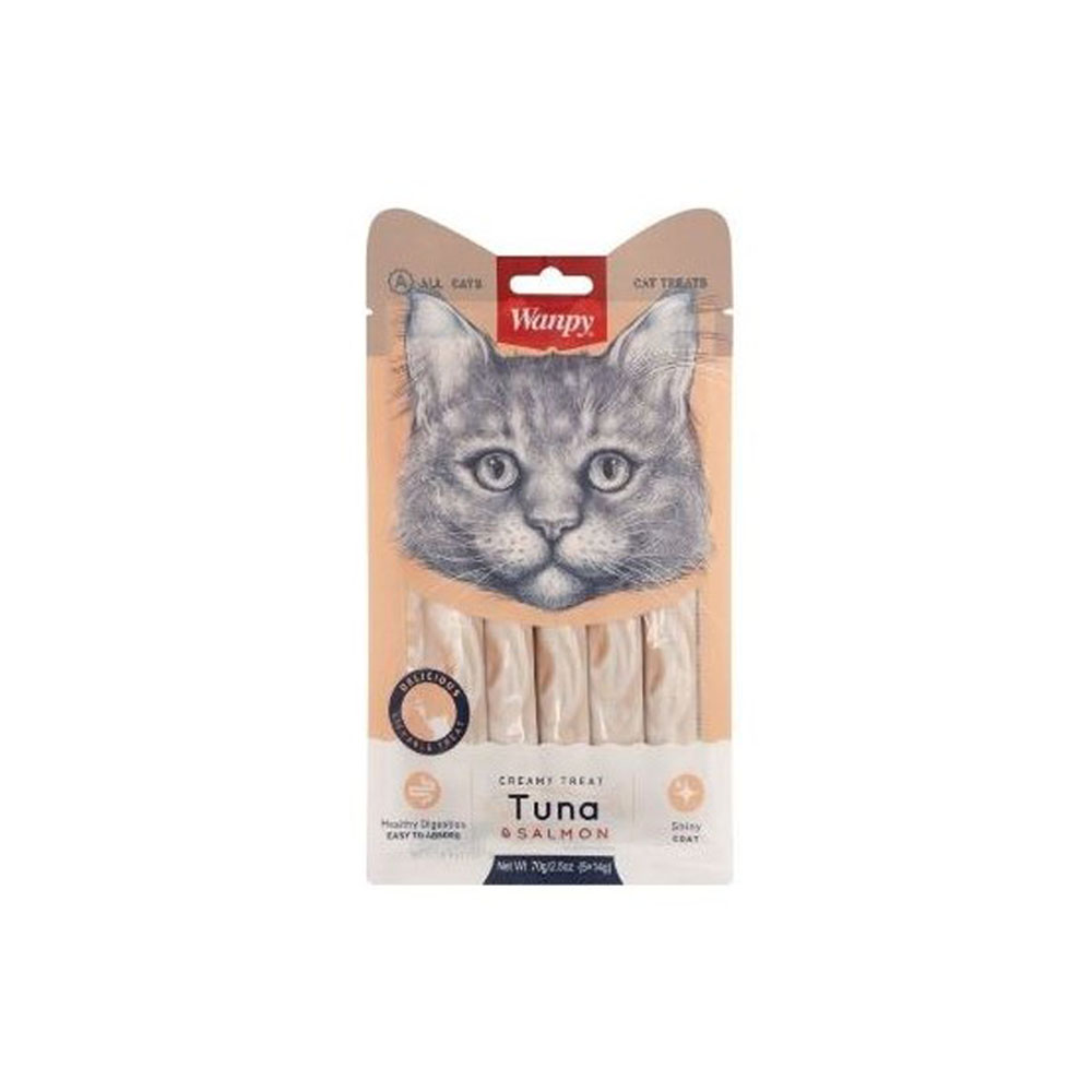 Wanpy Creamy Treats Tuna with Salmon Flavor(Adult Cat/Kitten) 60gr