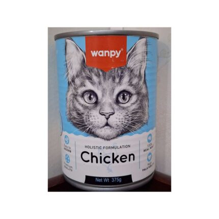 Wanpy Holistic Chicken Flavor Adult Cat Wet Tin Food 375gr – Premium Nutrition in Karachi