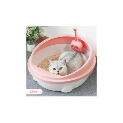 Round Deep Extra Large 20 Inches Cat Litter Tray with Scoop – Best in Islamabad
