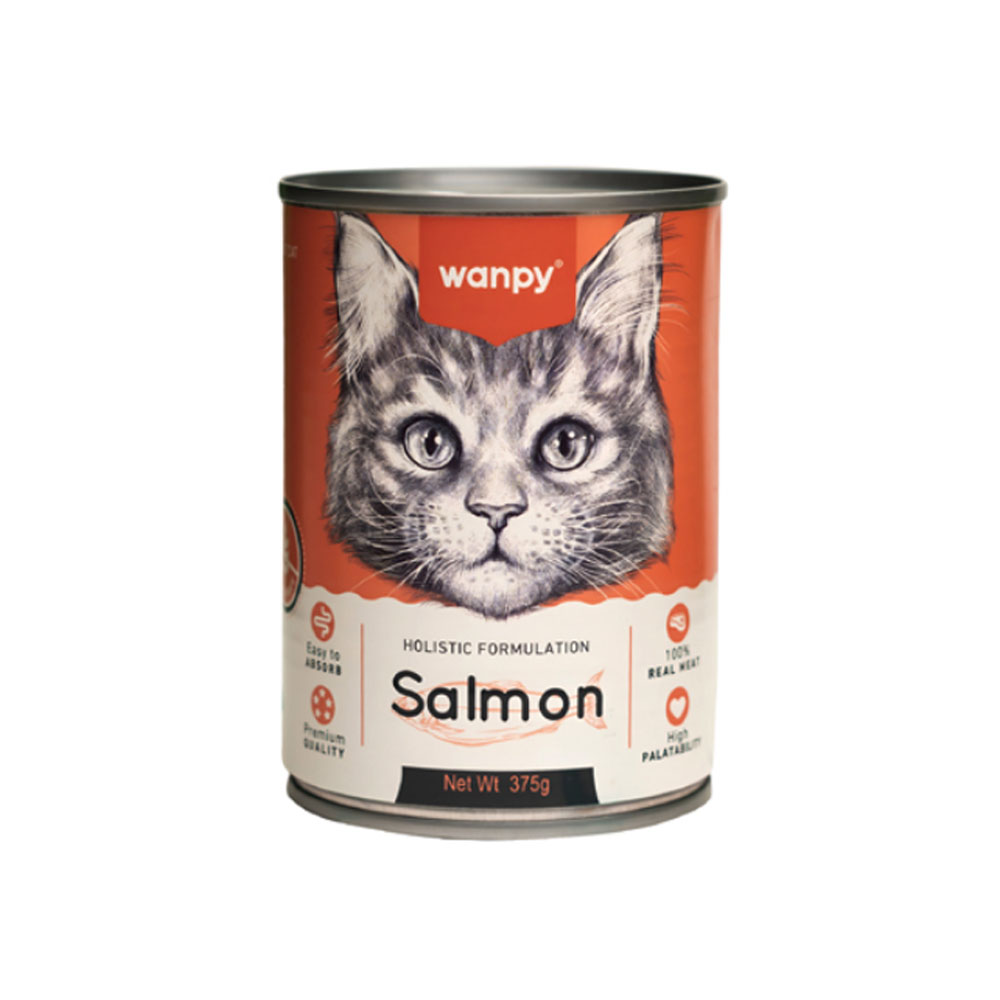 Wanpy Holistic Salmon Flavor Adult Wet Tin Food 375gr