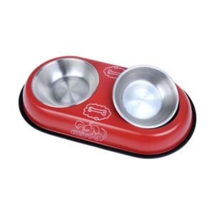 Twin Steel Bowl(Large size 15 inches length x 8.5 inches width)