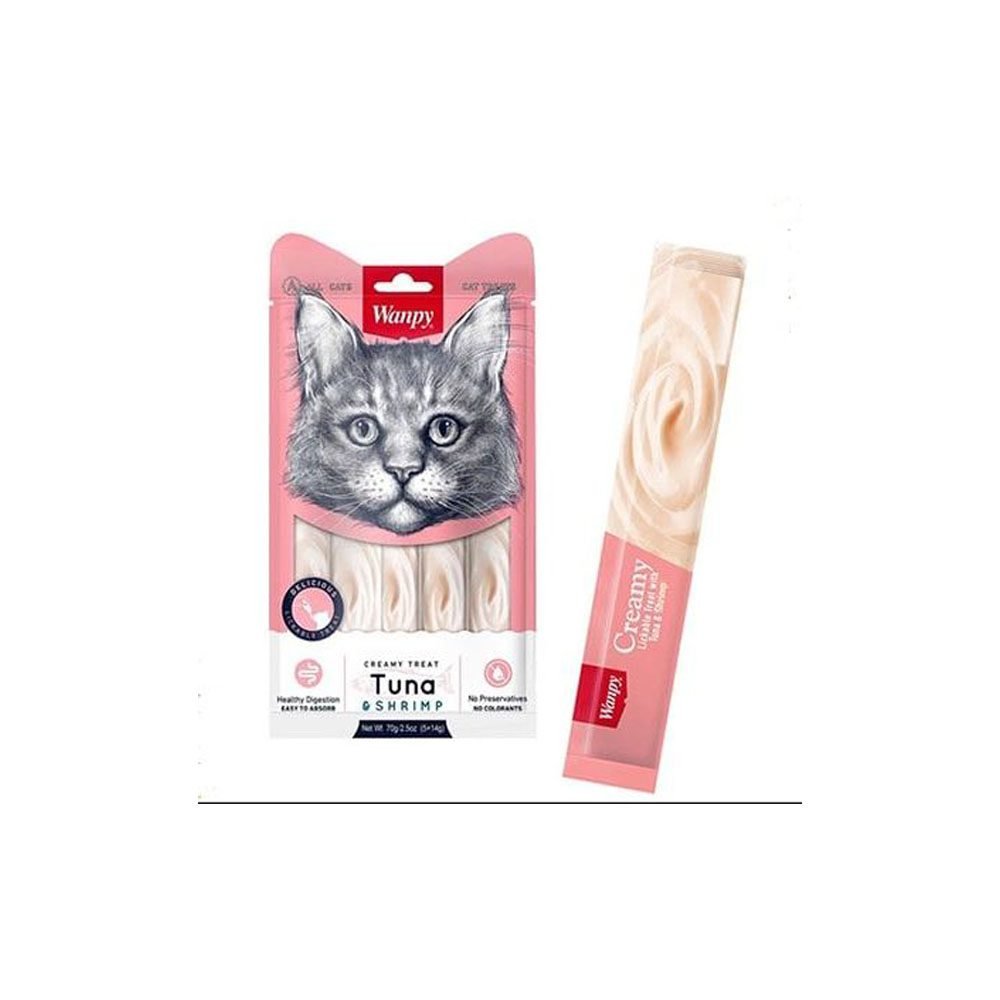 Wanpy Creamy Treats Tuna with Shrimp Flavor(Adult Cat/Kitten) 60gr