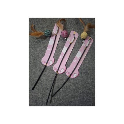 Fur Ball Stick Toy for Adult Cats & Kitten