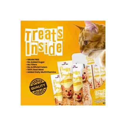 Fluffy Chicken Creamy Treats (75gr) 5 sticks sachet(Grain Free)
