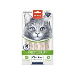 Wanpy Medicated Chicken & Veggie Kidney Care Creamy Treat – 70gr for Cats in Rawalpindi