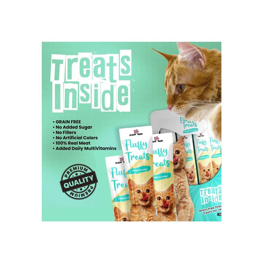 Fluffy Salmon Creamy Treats (75gr) 5 sticks sachet(Grain Free)