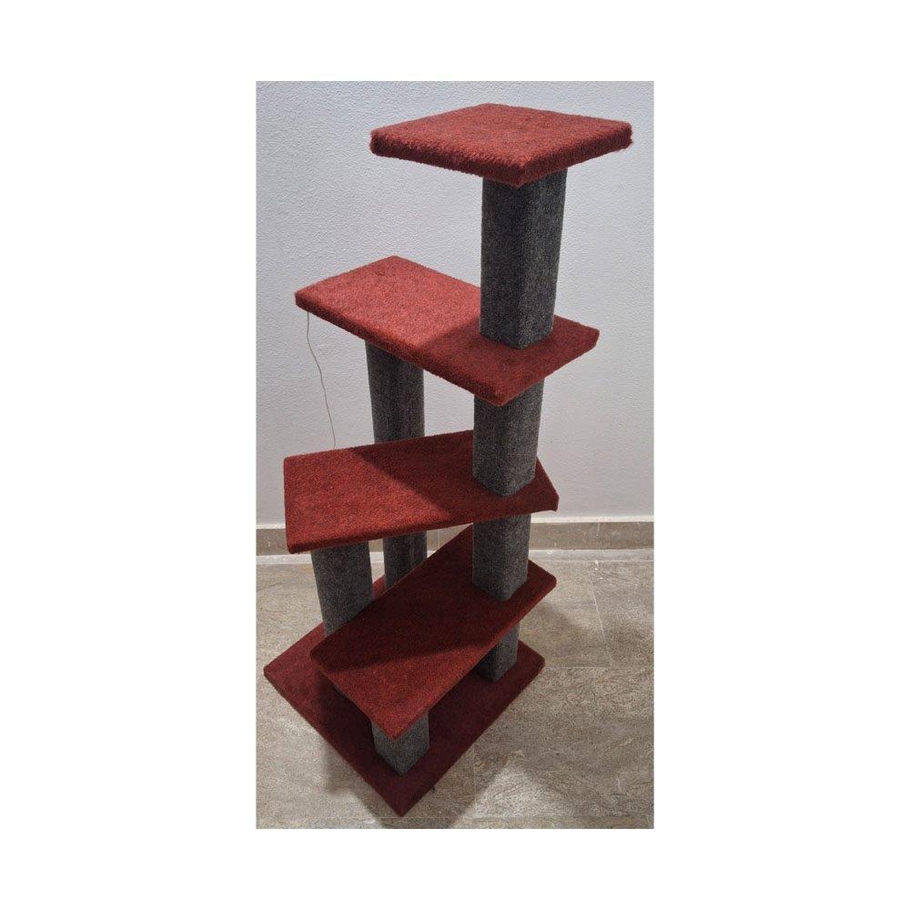 Red Colour Large 4 Step Cat Scratch Post – Best in Islamabad
