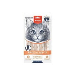 Wanpy Salmon & Chicken Digestive Health Creamy Treat – 70gr for Cats in Rawalpindi