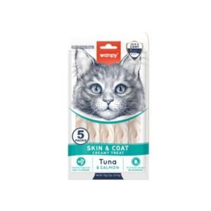 Wanpy Medicated Tuna & Salmon Skin & Coat Creamy Treat – 70gr for Cats in Rawalpindi