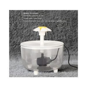 Cat Water Fountain in Karachi – 1.5Ltr Transparent Electric Dispenser