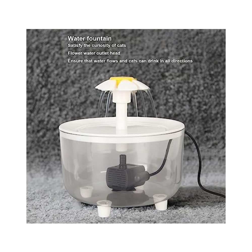 Cat Water Fountain in Karachi – 1.5Ltr Transparent Electric Dispenser