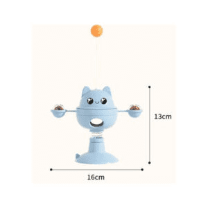 Tilting Cat Feeder Toy With Teaser Stick