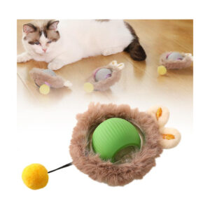 Electric Rotating Feather Toy Ball