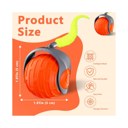 Electric Rotating Toy Ball with Feather Tail