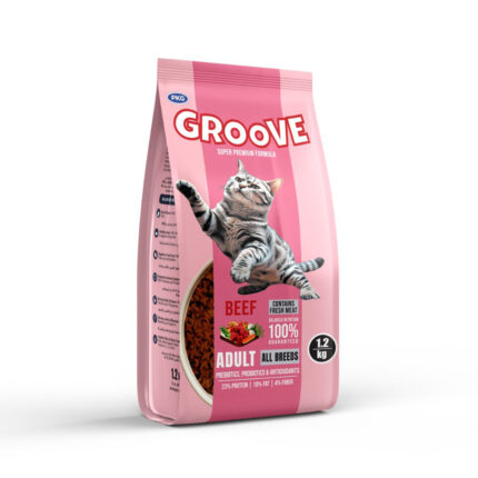 Groove Adult Cat Dry Food Beef Flavor 1.2kg