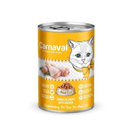 Carnaval(Turkish Brand) Adult Cat Tin Chicken with Chunks & Gravy 400gr