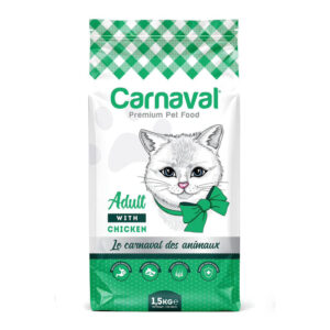 Carnaval Premium Adult Cat Gourmet with Chicken Flavor Dry Food 1.5kg