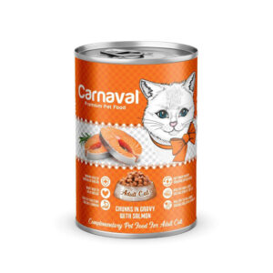 Carnaval(Turkish Brand) Adult Cat Tin Salmon with Chunks & Gravy 400gr