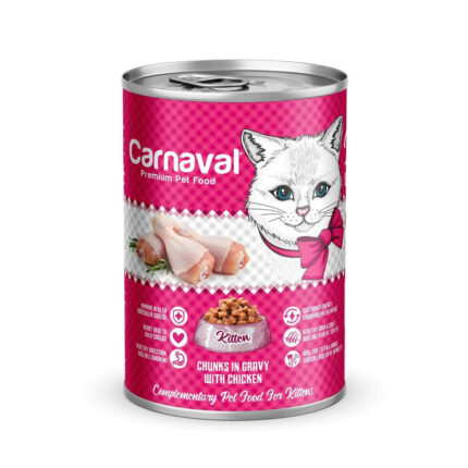 Carnaval(Turkish Brand) Kitten Tin Chicken with Chunks & Gravy 400gr