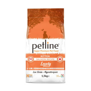 Petline(Turkish) Lovely Hypoallergenic Low Grain Kitten Salmon Flavor Dry Food 1.5kg