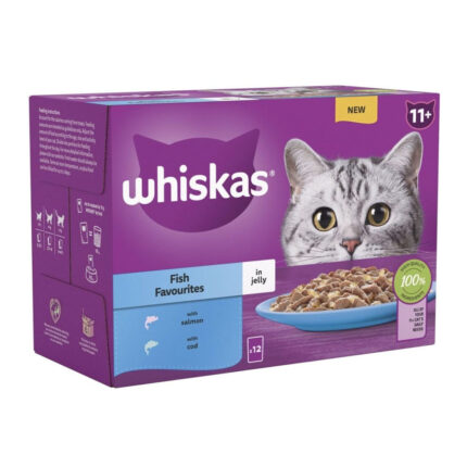 Whiskas Senior Adult Cat (11+) Fish Flavor Sachet 85gr