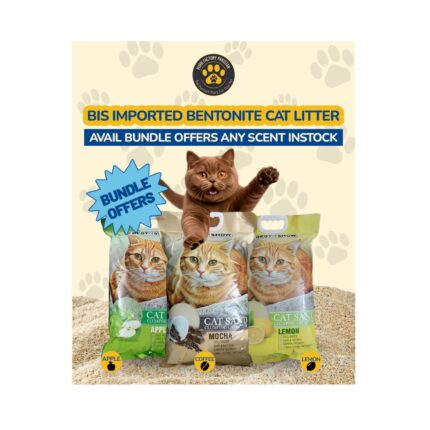 Bundle Offer: BIS Imported Bentonite Scented Cat Litter 20ltr