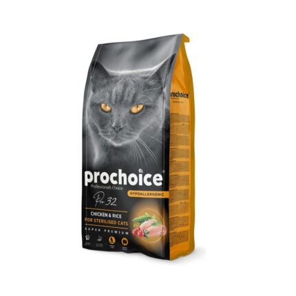 Prochoice Adult Sterilized (Chicken & Rice) Cat Dry Food 15KG