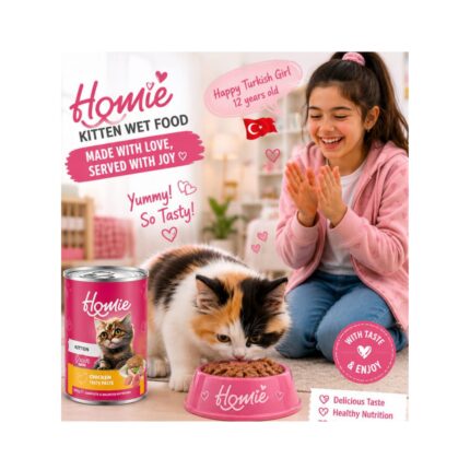 Homie Kitten (Chicken Chunks in Gravy) Wet Tin Food 400gr