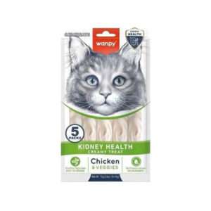 Wanpy Medicated Chicken & Veggie Kidney Care Creamy Treat – 70gr for Cats in Rawalpindi