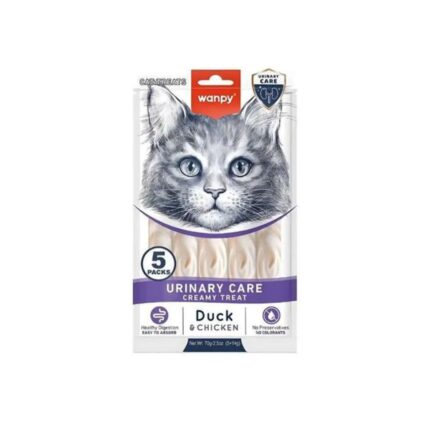 Wanpy Medicated Duck & Chicken Urinary Care Creamy Treat – 70gr for Cats in Karachi