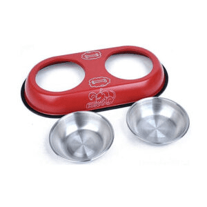 Twin Steel Bowl(Medium size 13 inches length x 7 inches width)