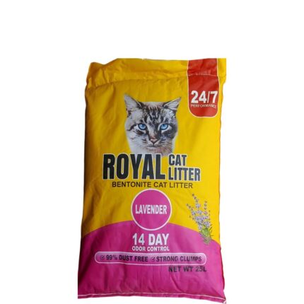 Royal Imported Bentonite Lavender Scented Cat Litter 25ltr