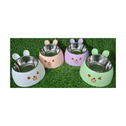 Bunny Face Single Steel Bowls (7 X 7 Inches)