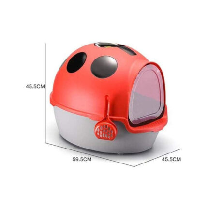 Covered Lady Bird Litter Box ( 22 Length X 18 Width X 18 Height) In Inches