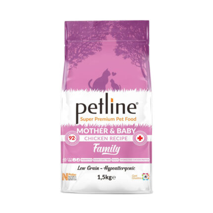 Petline(Turkish) Family Hypoallergenic Low Grain Mother & Kitten Chicken Flavor Dry Food 1.5kg
