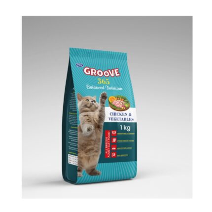 Groove Adult Cat (Chicken & vegetables) Dry Food 1kg