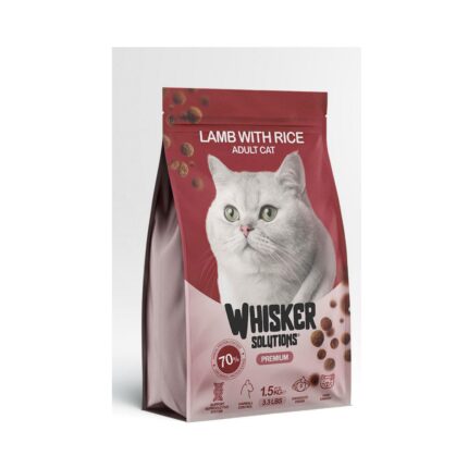 Whisker Solutions Premium Adult Cat Dry Food ( Lamb with Rice Flavor) 1.5kg