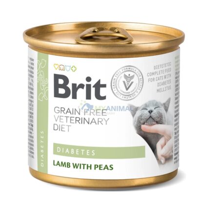 Brit Grain Free ( Diabetes Wet Tin Food Lamb Flavor) for Adult Cat 200gr