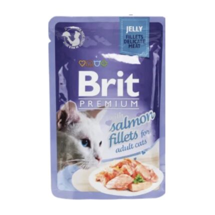 Brit Premium (Salmon Flavor) Wet Sachet for Adult Cat 85gr