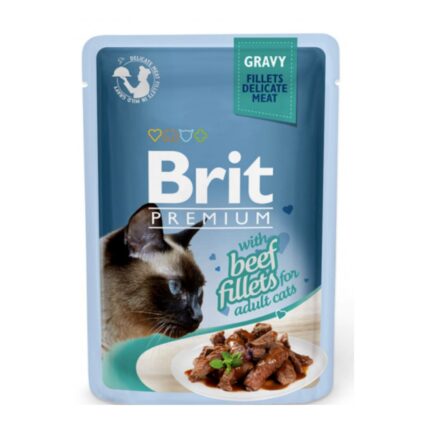 Brit Premium Adult Wet Sachet in Beef with Fillets Flavor - 85gr