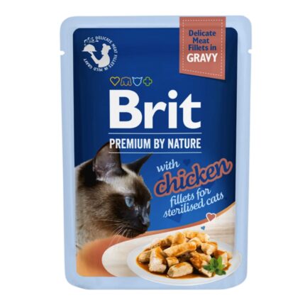 Brit Premium Sterilized Adult Wet Sachet in Chicken with Fillets Flavor - 85gr