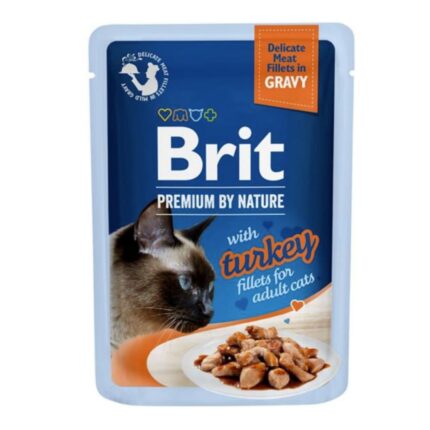 Brit Premium Adult Wet Sachet in Turkey with Fillets Flavor - 85gr