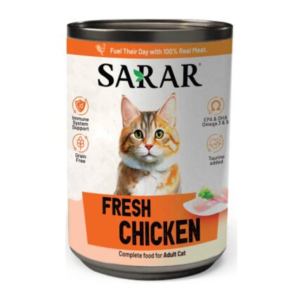 Sarar Adult Cat Fresh Chicken Wet Tin Food 400gr